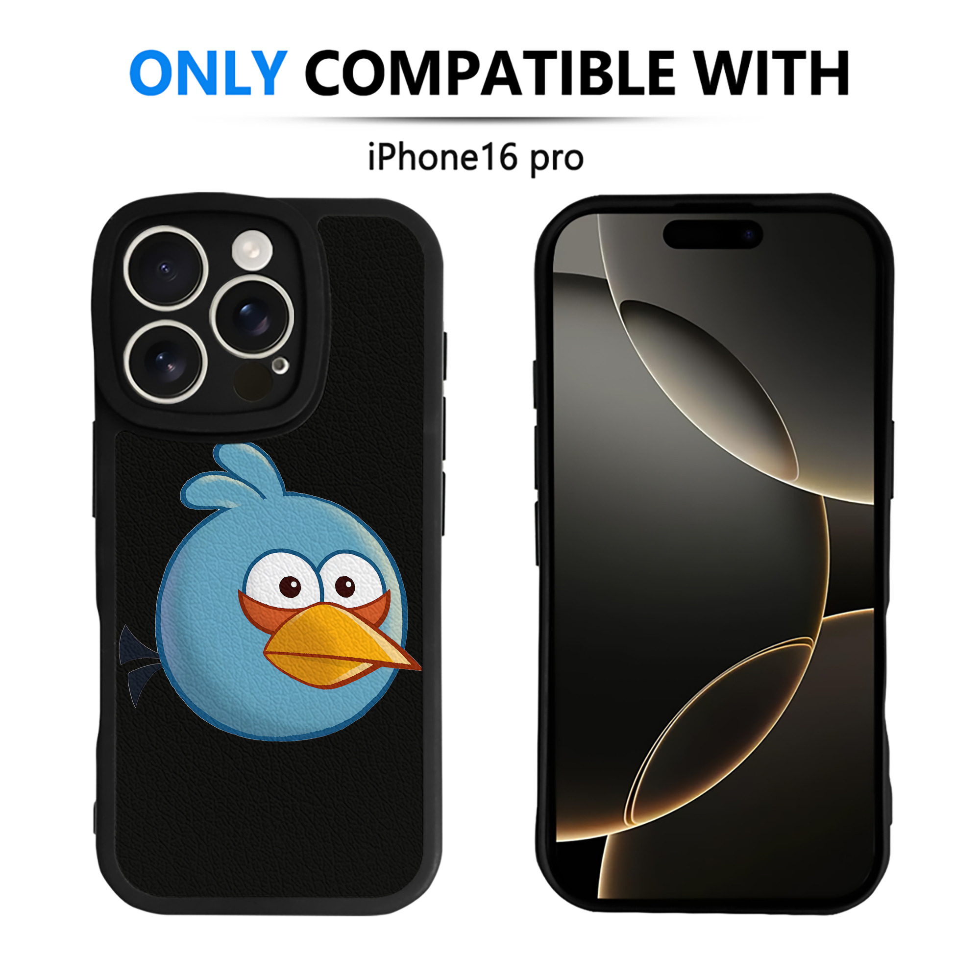 （画像用） Angry Birds アングリーバード 【iPhone 16シリーズ対応】シリコンスマホケース（レザー調） 材質：シリコン